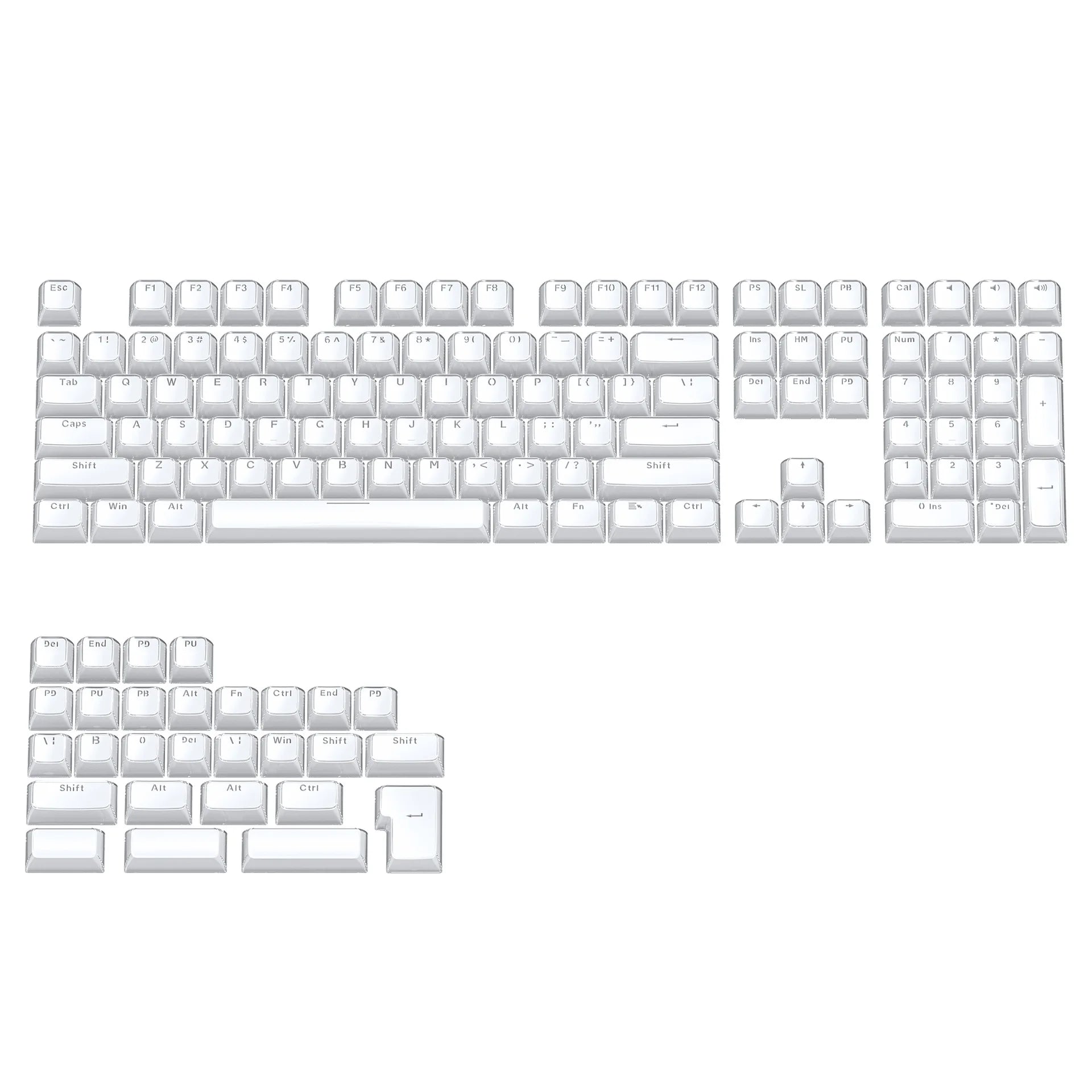 OEM Profile Pink Jello Crystal Keycap Translucent Clear Keyboard Keycap for Cherry Gateron MX Switches Mechanical Gamer Keyboard