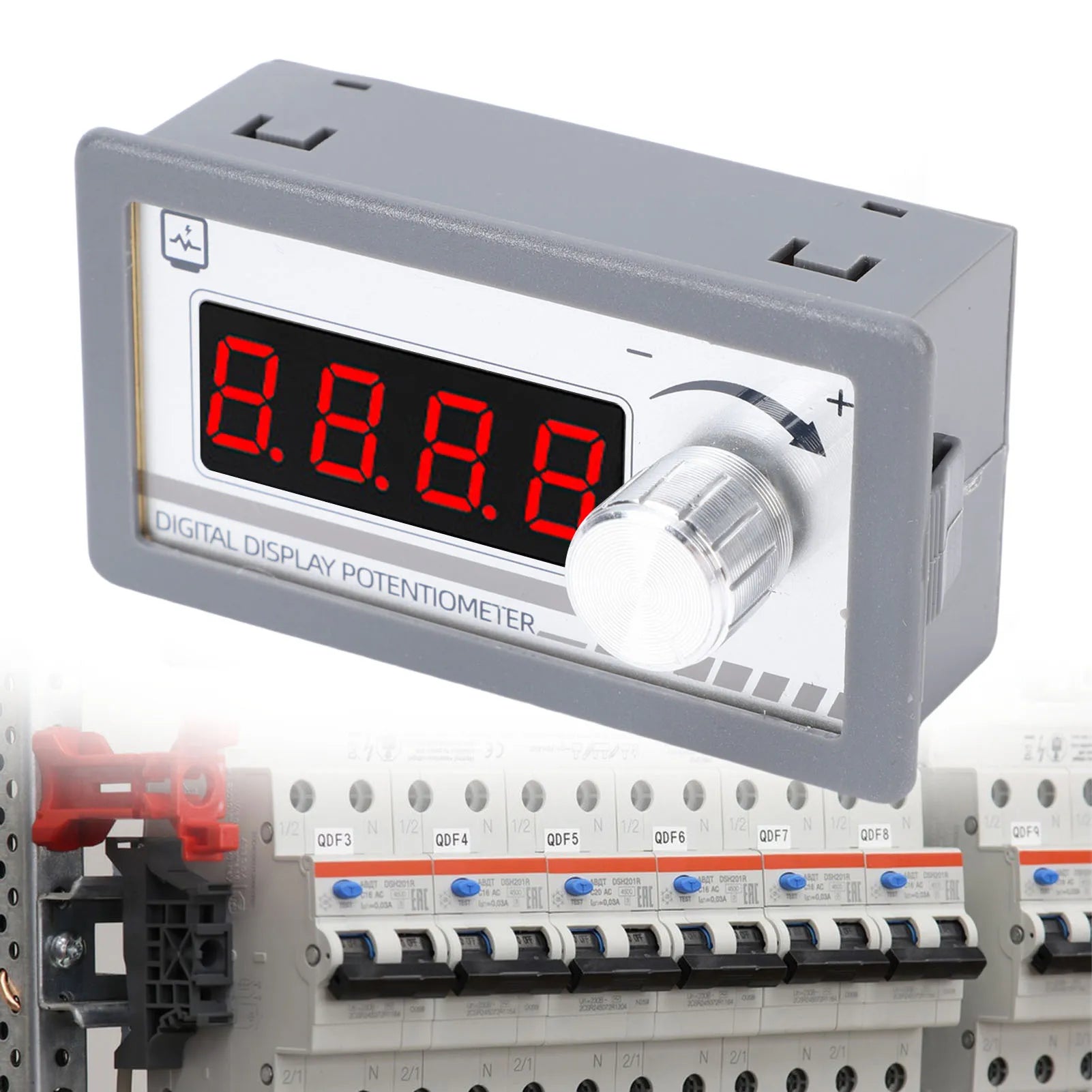 【New】10KΩ Digital Display Potentiometer 0.4in 4 Digit DC Programmable Potentiometer for Speed Controller Inverter