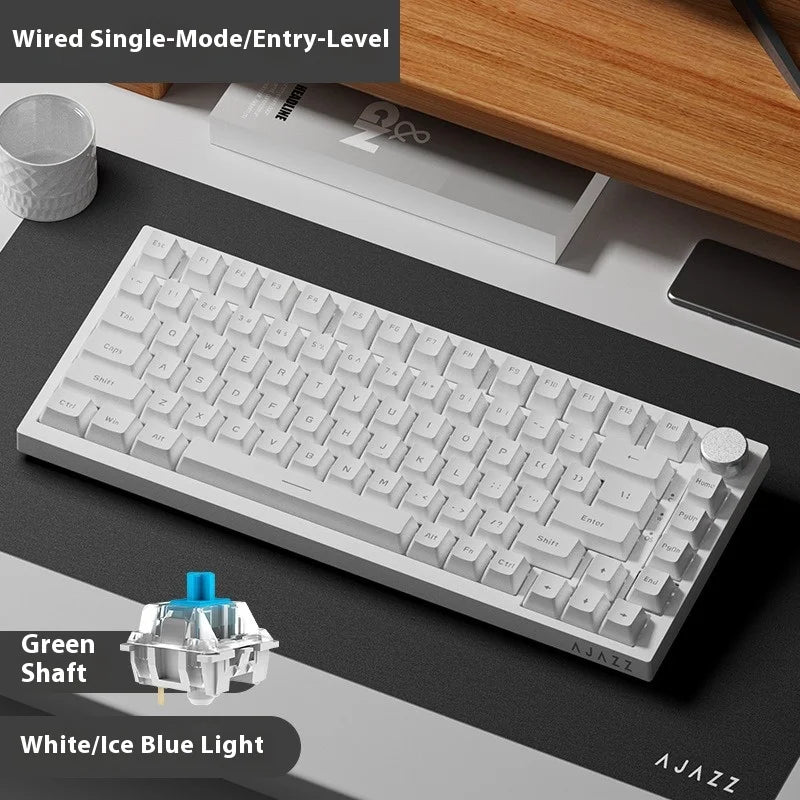 AJAZZ AK820 Wired Gaming Keyboard Red Switch 75% Layout Ergonomic Hot-swappable Detachable Cable