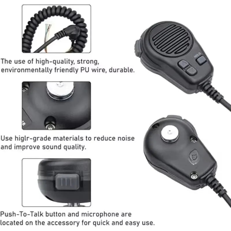 HM-164B Speaker Mic IPX7 Hand Microphone for Icom IC-M200 IC-M304 IC-M59 Marine Maritime Radio IC-M412 IC-M411 IC-M59 IC-M45