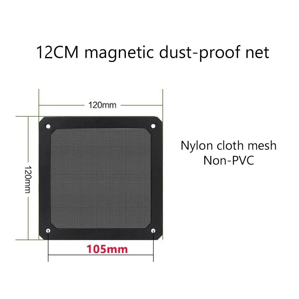 LDPCSJ Magnetic Frame Dust Filter 8-14cm Mesh Cover Net Guard for PC Computer Case Cooling Fan Power Supply Chassis with Hole