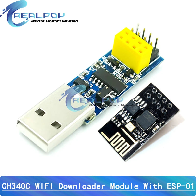 CH340C USB ESP8266 ESP-01 ESP01S Prog WIFI Downloader Module Developent Board for Arduino Programmer Adapter
