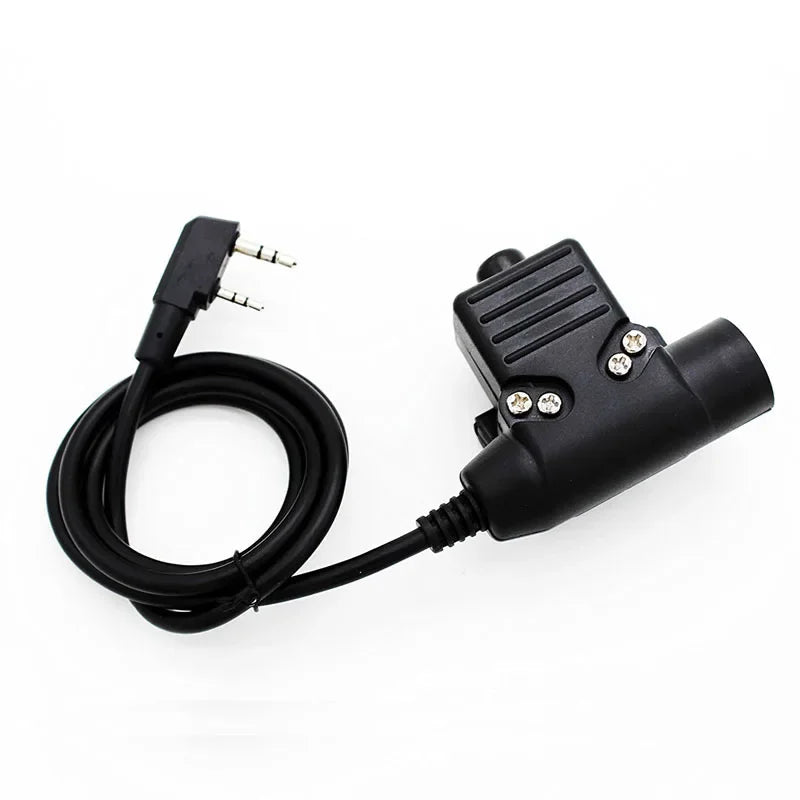 Baofeng Portable Radio Tactical Bowman Elite II Radio Headset Earpiece With U94 Style PTT For UV-5R Kenwood Walkie Talkie 2 Pin