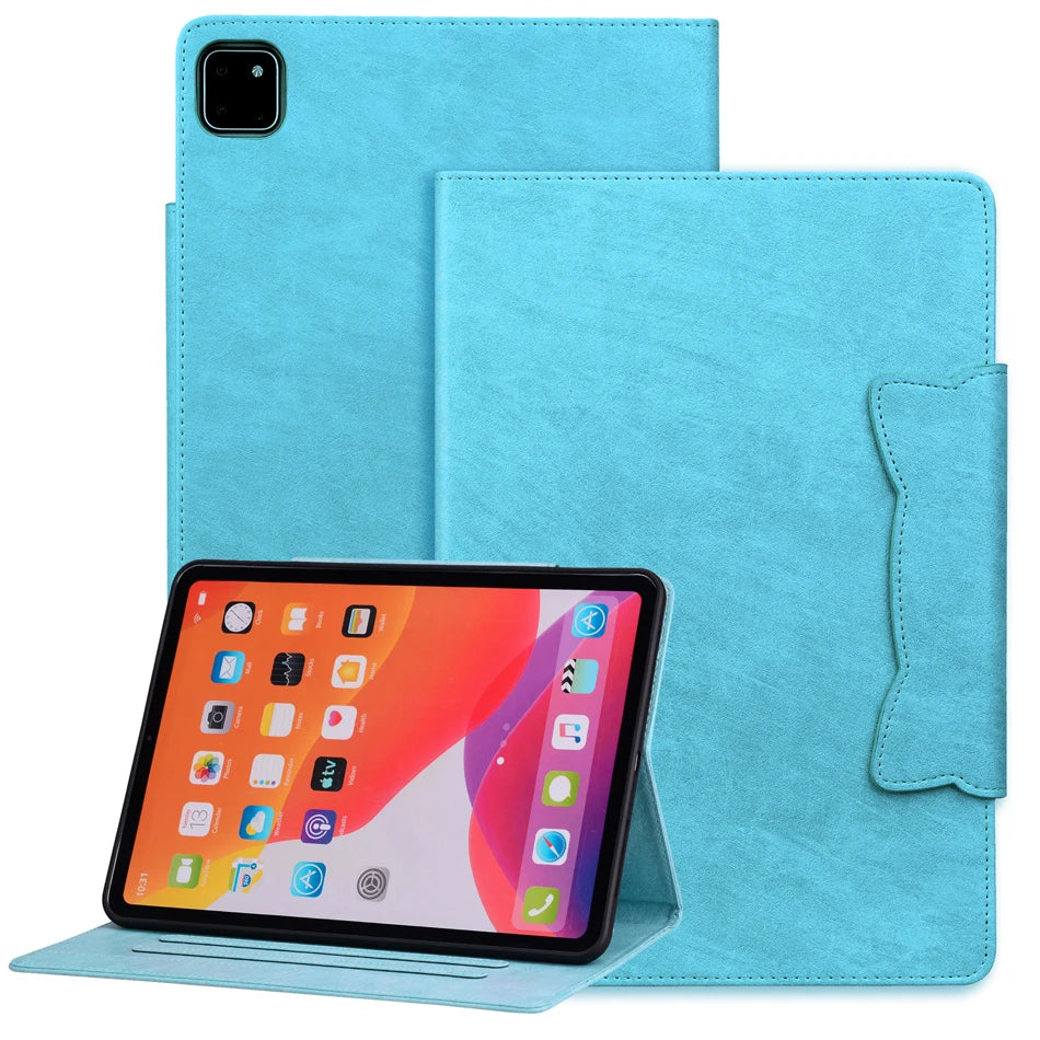 Card Slot Buckle Stand Tablet Case For iPad 2024 2025 10.2 10.9 11 12.9 13 inch Pro Air 4 5 6 7 8 9 10th Generation Cases Cover