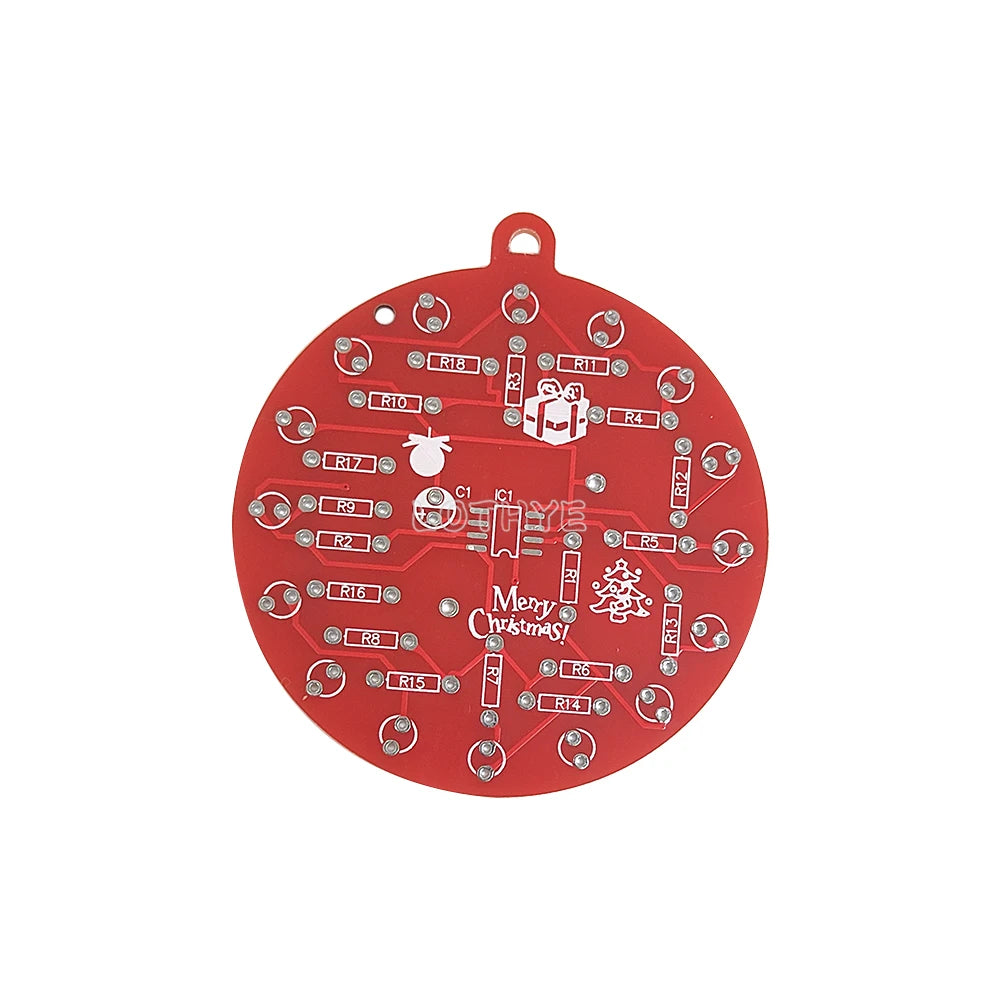 DIY Electronic Kit NE555 Red And Green LED Christmas Tree Decoration Flashing Light Electronic Component Fun Soldering DC 3V