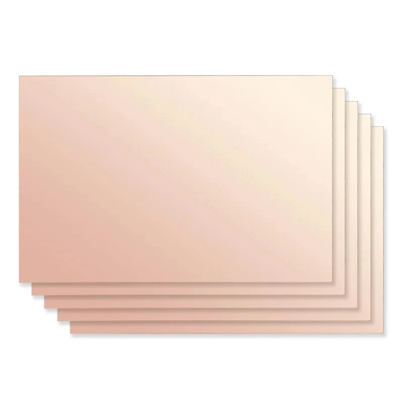 5Pcs 10x15 FR4 Fiberglass Copper Clad Laminate 10*15cm PCB Double-Sided Prototype Board DIY Laminated Printed Circuit Board
