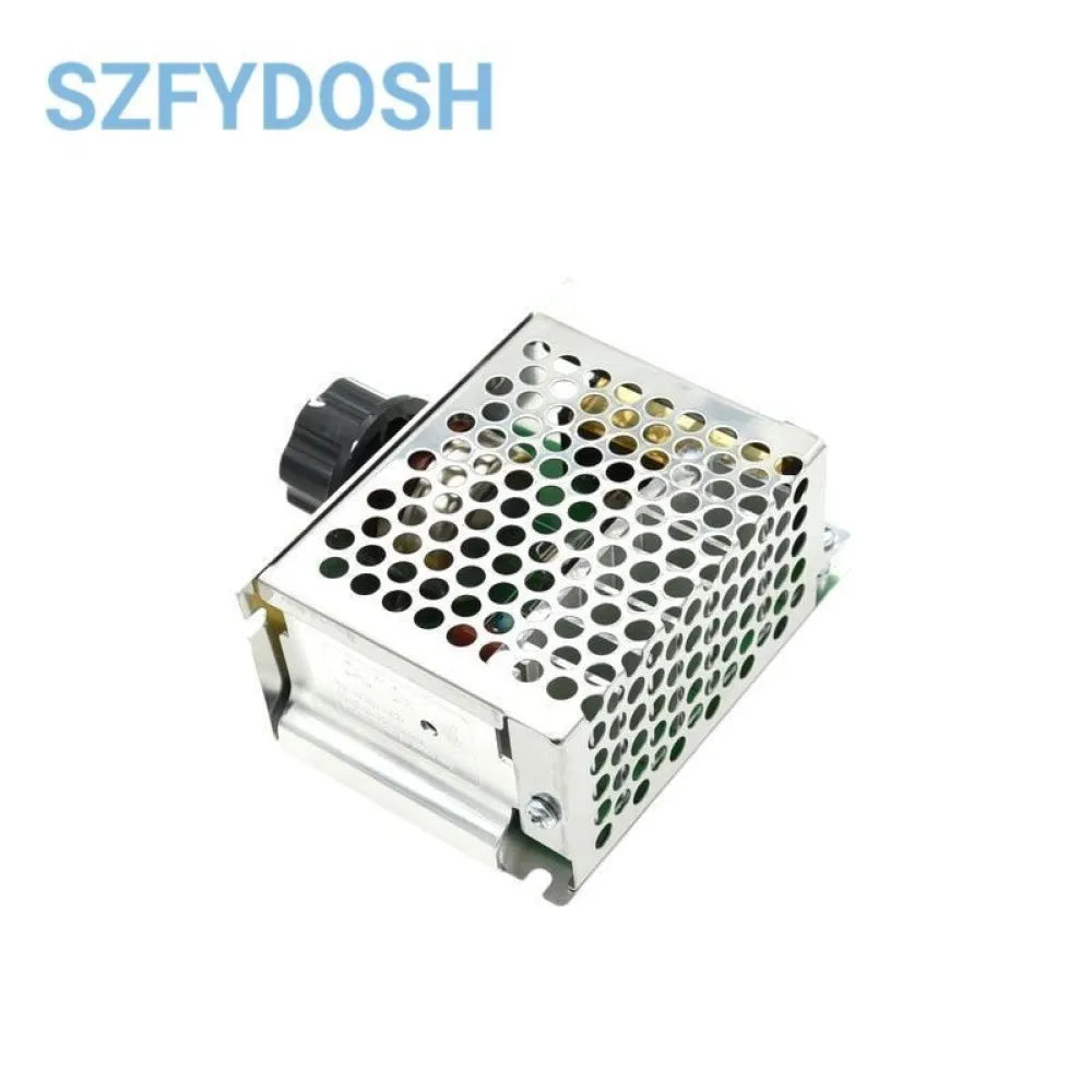  4000W AC 220V SCR Voltage Regulator Dimmer Motor Speed Controller Module Adjustable Potentiometer with Aluminum Case