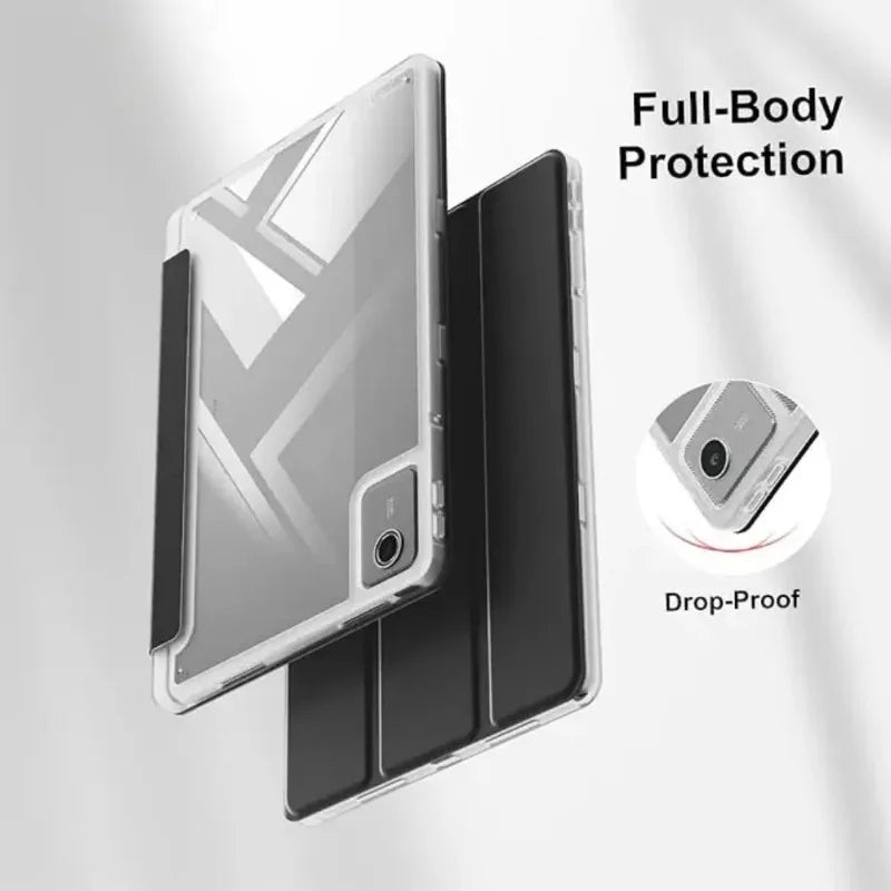 For Lenovo Idea Tab 11'' Case Tb336fu with Pen Holder Tri-Fold Stand Clear Acrylic Hard Funda For Xiaoxin Pad 2025 Tablet Cover