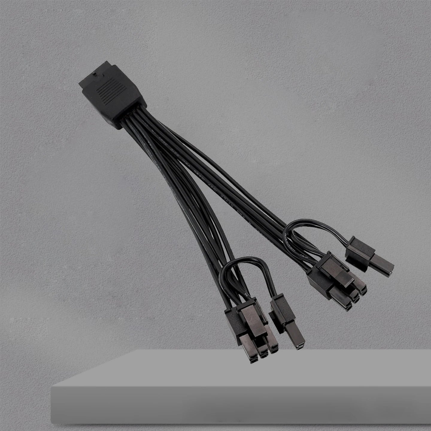 RGEEK 15cm 12VHPWR Graphics Card Cable Double 8PIN to 16PIN (12+4Pin) GPU Extension Power Splitter Adapter Cable for PC Desktop