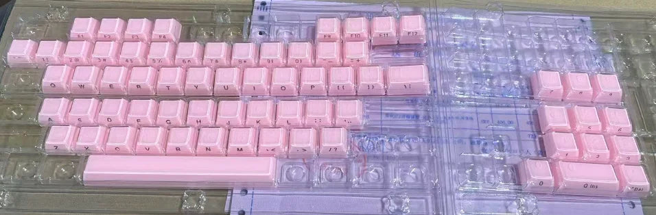 OEM Profile Pink Jello Crystal Keycap Translucent Clear Keyboard Keycap for Cherry Gateron MX Switches Mechanical Gamer Keyboard