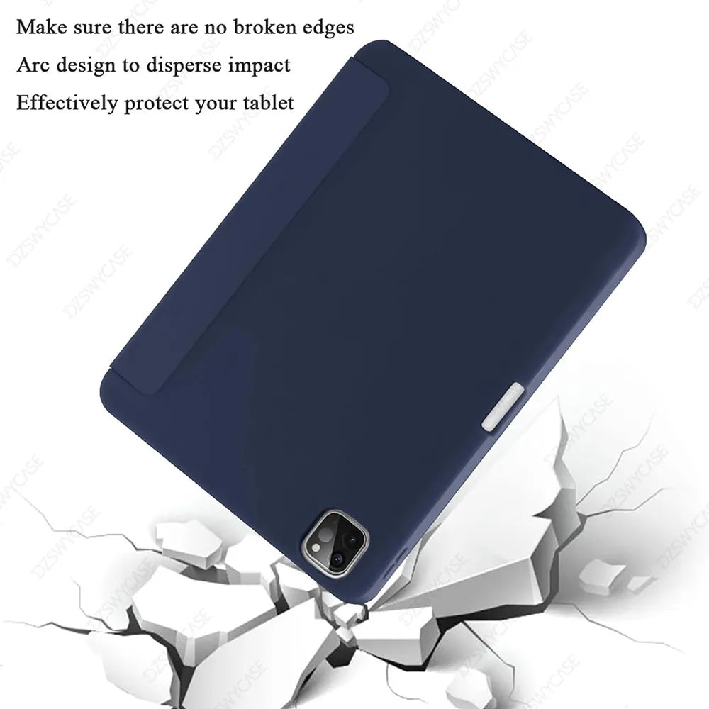 Case for iPad Pro 11 Inch 4th/3rd/2nd Generation 2022/2021/2020 with Pencil Holder Smart Protective Cover, Auto Wake/Sleep