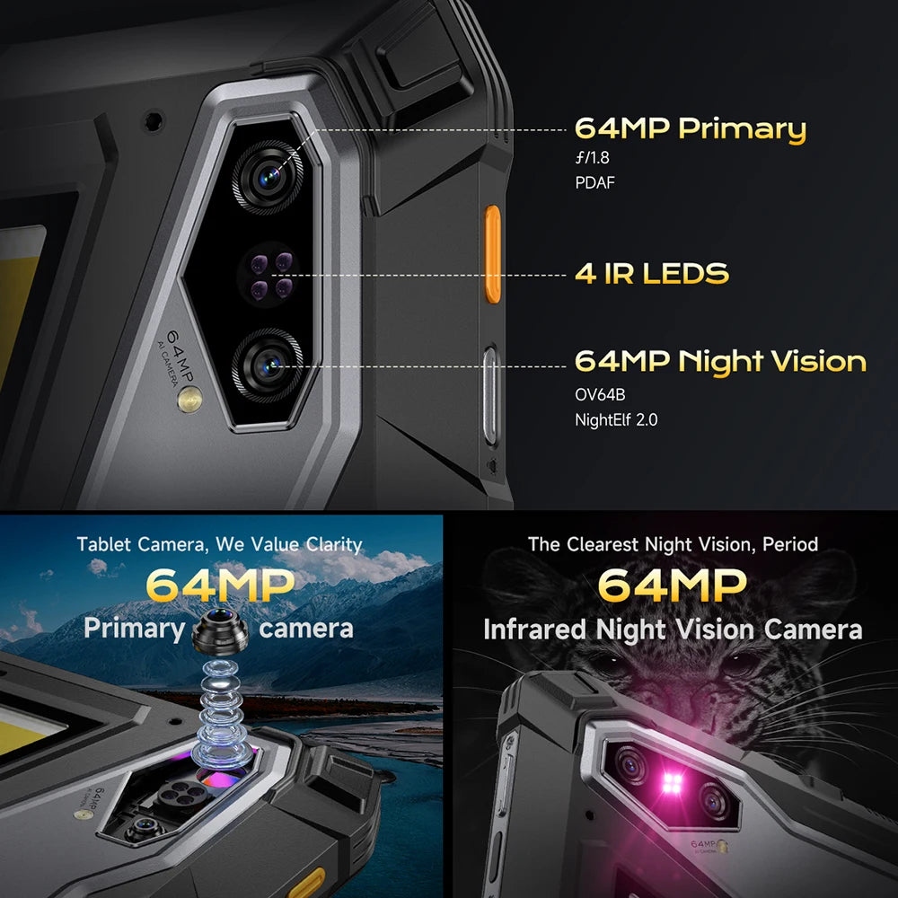 【Ships from US】Ulefone  Rugged Tablet Armor Pad 5 Ultra 5G, Portable Projector 200LM ,24200 mAh ,120W Up to 12GB +512GB ,Andro