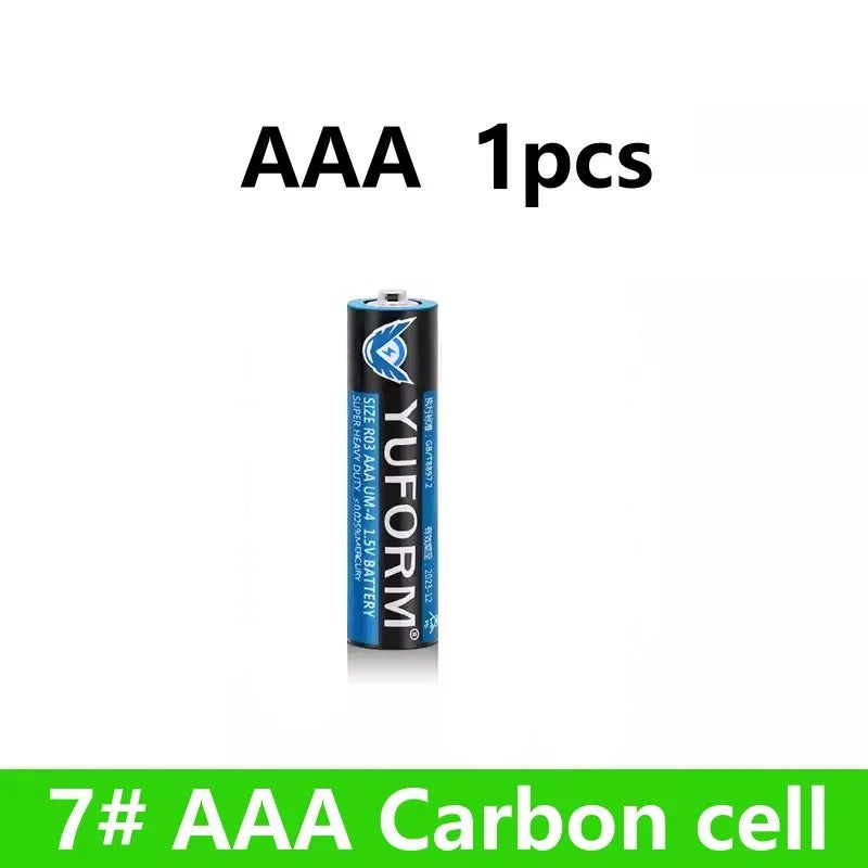 AAA 1.5V Carbon-Zinc Battery for Remote Control Toy LED Light Wireless Mouse, Long-lasting LR03 Dry Cell Disposable Battery