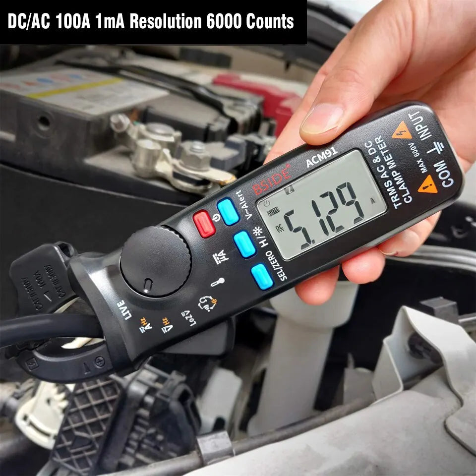 BSIDE ACM91 Clamp Meter True RMS with 1mA Precision & Temp Test