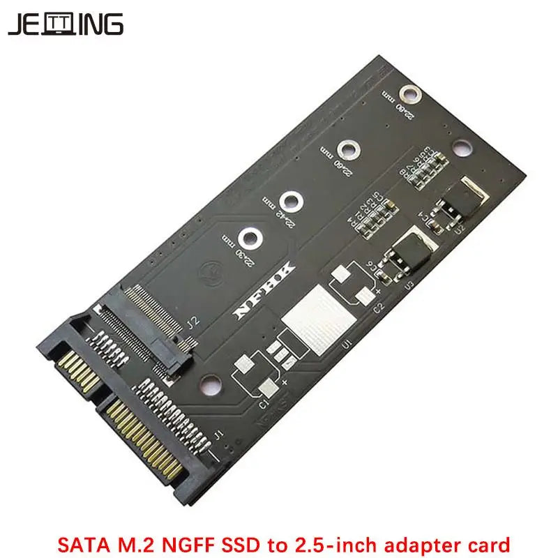 1pc NEW SATA M.2 NGFF SSD To 2.5" SATA 2.5" SATA To M.2 NGFF SSD Adapter Riser Card Hot Sale