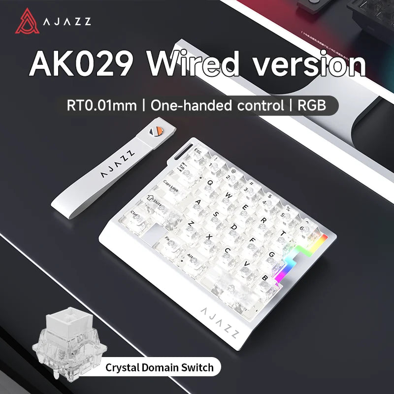 AJAZZ AK029 Wired Gaming Magnetic Switch Magnetic Rice Switch HIFI Edition, RGB Backlight, DIY Support
