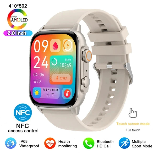 Screen Ultra Smart Watch Always Show Time Bluetooth Call Series 8 High Refresh Rtae NFC Smartwatch Men Sport Watch Women