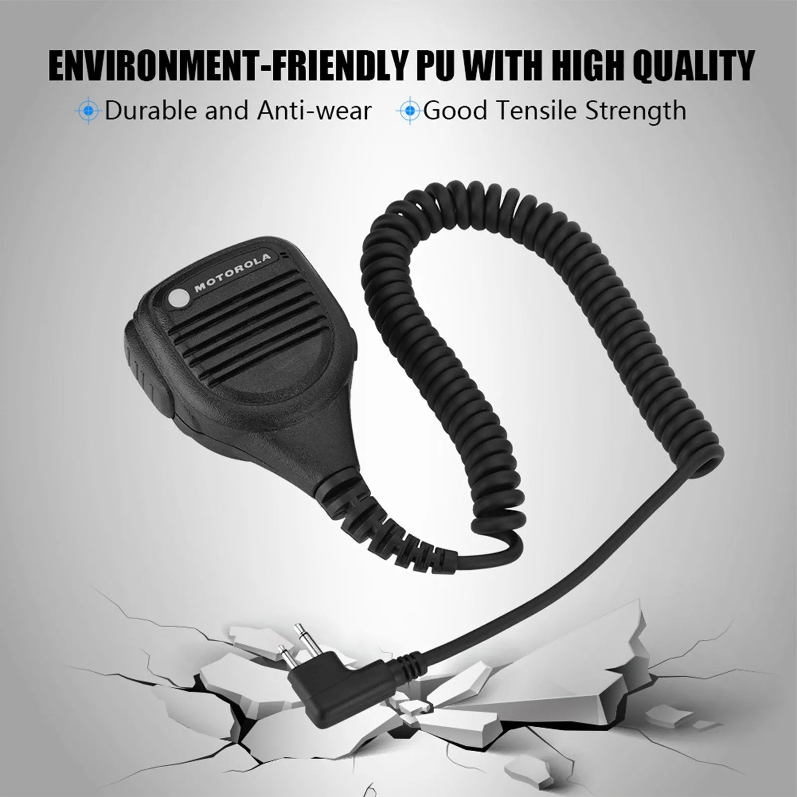 3.5mm Headphone Jack Speaker mic Walkie talkie Radio Hand Microphone with Steel Belt Clip Handheld Speaker Mic Hand Microphone