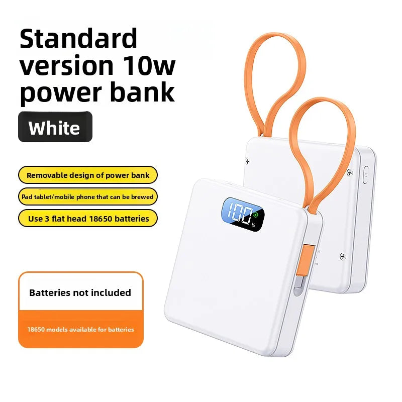 3 Slots 18650 Battery Box DIY Power Bank Charger Shell Fast Charging Case With Charge Cable Mini Solderless Power Supply Housing