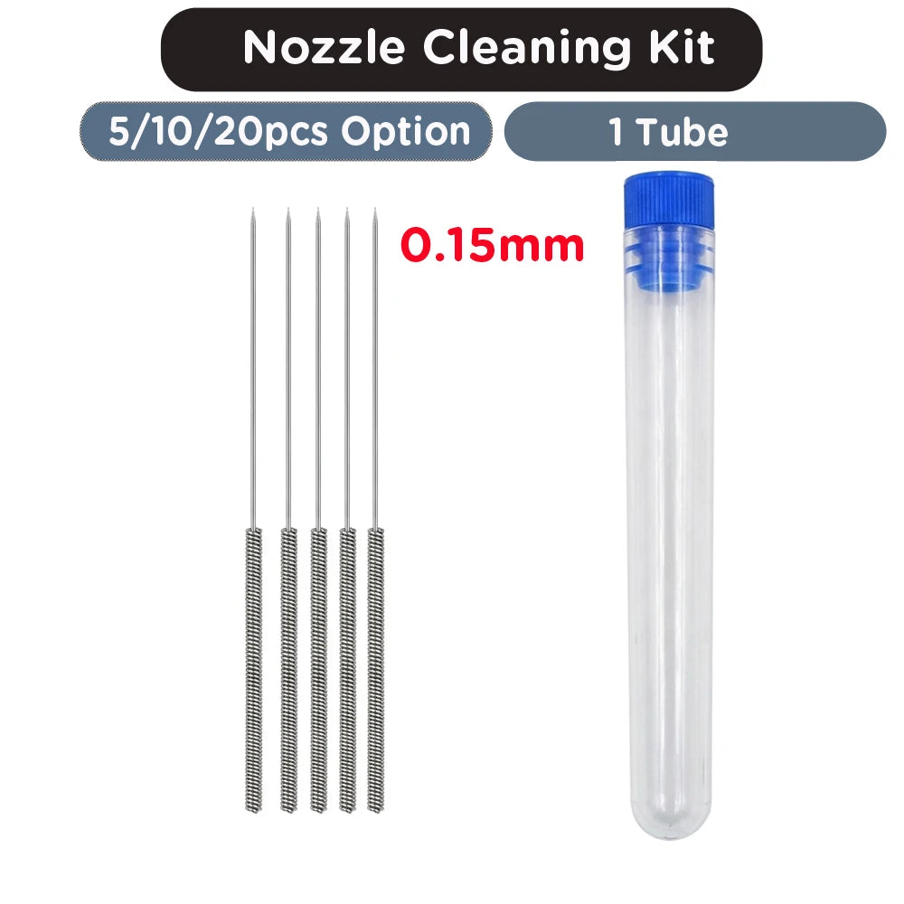 3D Printer Tools Stainless Steel Nozzle Cleaning Needles E3D V6 Nozzle MK8 Nozzle Drills Needle For 3D Printer Ender 3 V2 Parts
