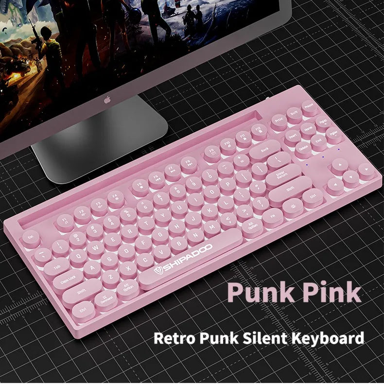 NexusClick Hot Sale 87 keys Backlit Mechanical Feel Keyboard, Wired Gaming Keyboard waterproof Luminous keycap for Laptop Office