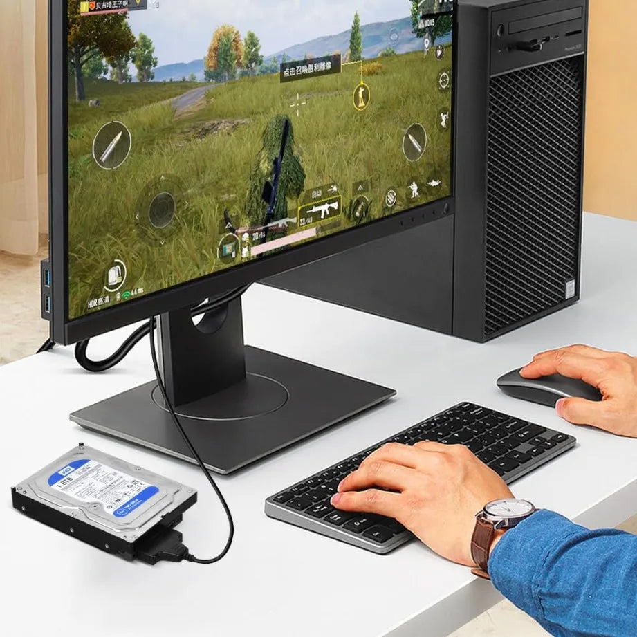 USB SATA Cable SATA To USB 3.0 / 2.0 /TYPE-C Adapter Support 2.5Inch External SSD HDD Hard Drive 22 Pin Sata Cable Adapter