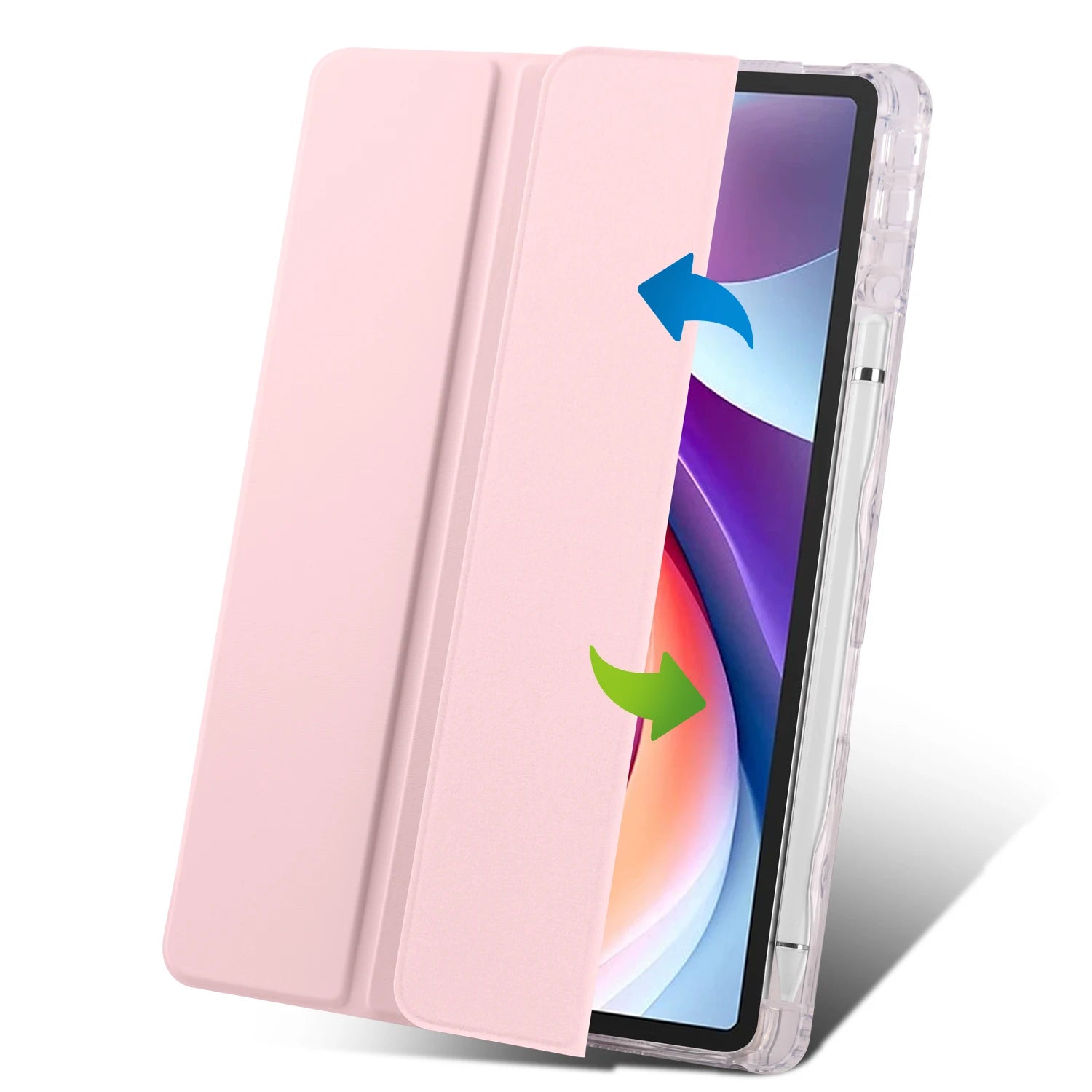 For Lenovo Idea Tab 11'' Case Tb336fu with Pen Holder Tri-Fold Stand Clear Acrylic Hard Funda For Xiaoxin Pad 2025 Tablet Cover