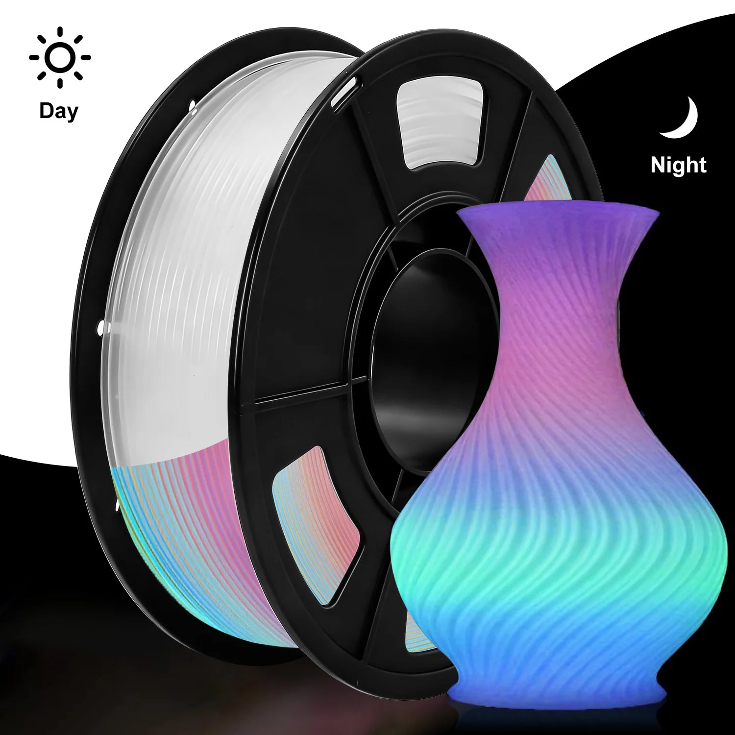 200G Luminous PLA Filament 1.75mm Glow In The Dark Plastic PLA 1.75mm 3D Printing Materials Fast Shipping
