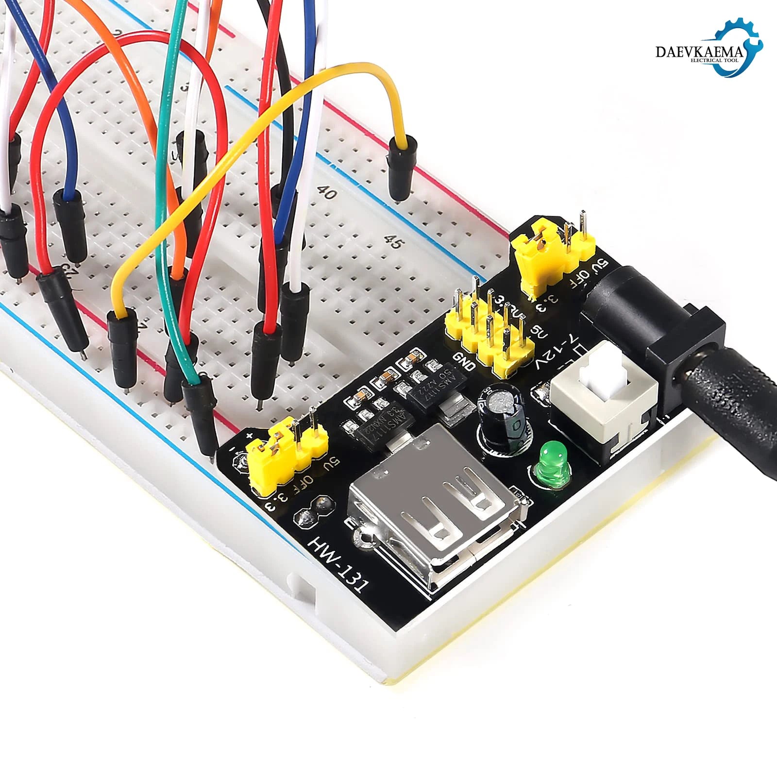 830-Point Electronics Component Kit – Resistors, Capacitors, LEDs & MB-102 Breadboard for Arduino UNO R3 DIY