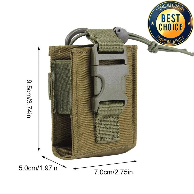1000D Portable Tactical Molle Radio Walkie Talkie Pouch Holder Pocket Interphone Holster Carry Bag Walkie-Talkie Case Holder