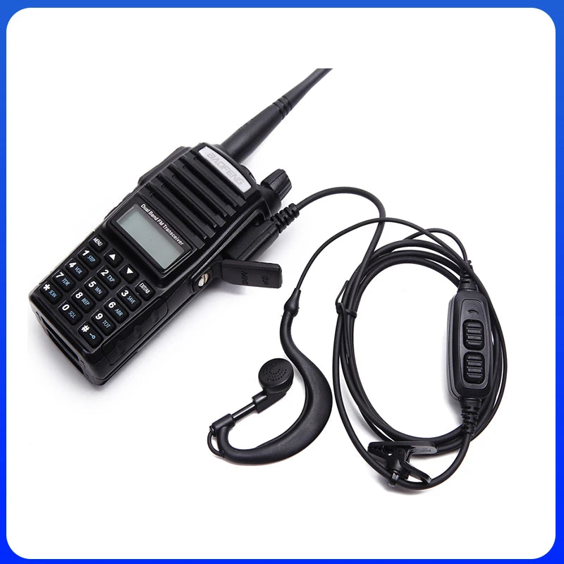 Baofeng UV-82 Dual PTT Earpiece Original for UV-8D UV-82HP UV-25L Walkie Talkie Headset UV-18 UV-5RH Headphone Radio Accessories