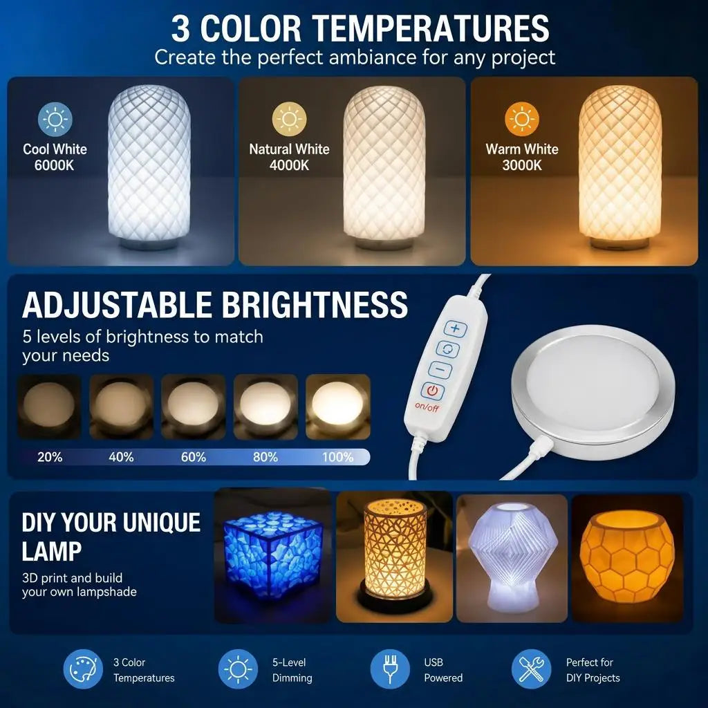 For Bambu Lab Led Lamp Kit 001 Adjustable Light Kit Led Light Parts Hardware DIY Model A1 Mini P1P P1S X1C 3D Printer Parts