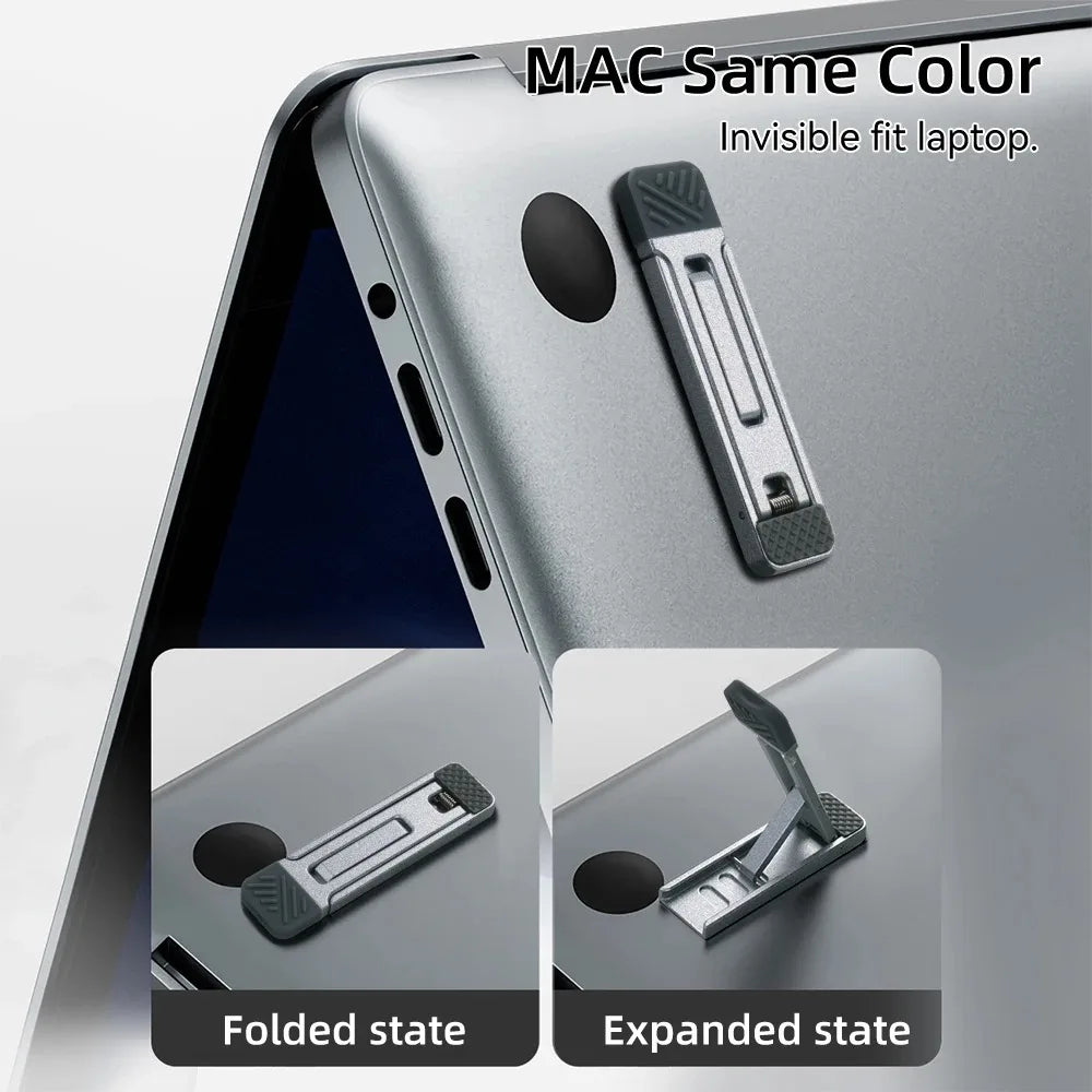 Laptop Holder for Macbook Air Pro Pad Phone 2Pcs Riser Feet Nonslip Desktop Kickstand Foldable Notebook Keyboard Stand