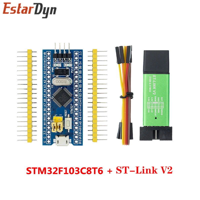 Original ST-LINK V2 Simulator Download Programmer Original STM32F103C8T6  STM32 Minimum System Development Board STM32F401 / 411
