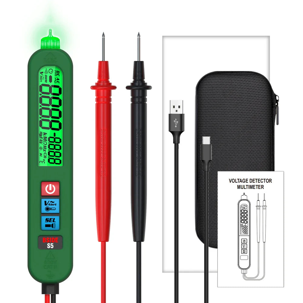 BSIDE S5 Smart USB Voltage Tester with T-RMS & NCV