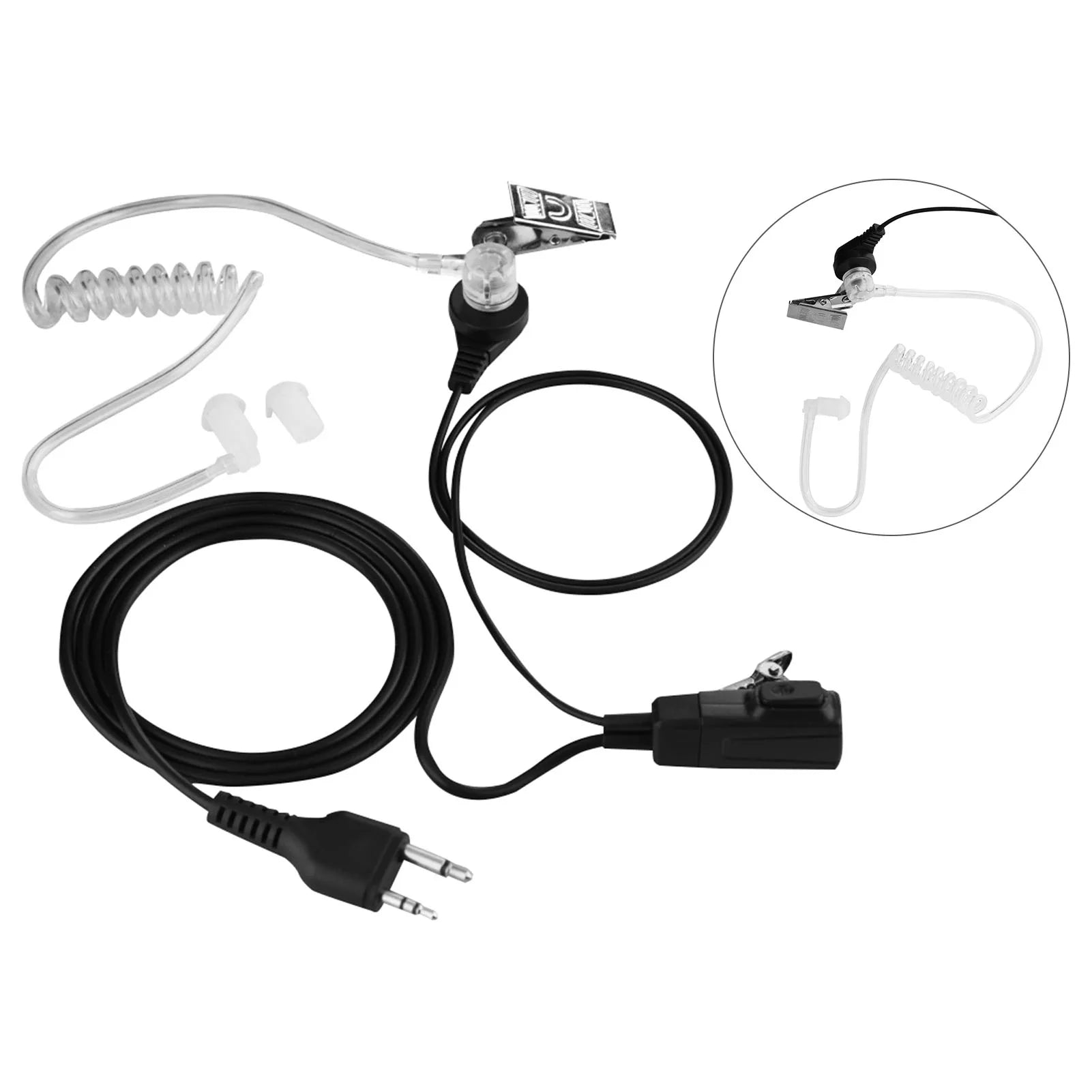 Air Transparent Tube Earbud Earpiece Heatset Mic Clear Sound for Midland Walkie Talkie Radio Headset Use Communication Accessory