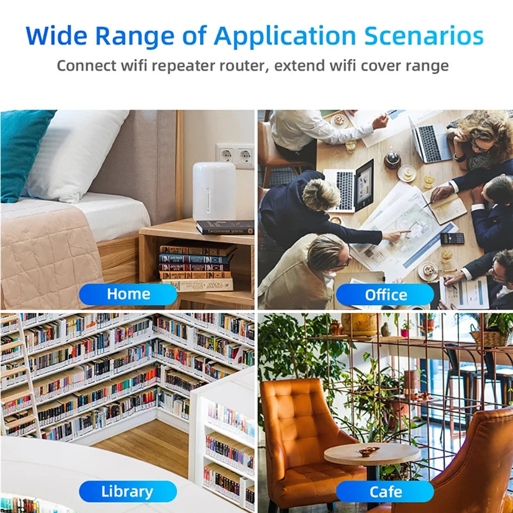 Kebidumei 1200/300Mbps Wifi Repeater Amplifier 2.4G 5G Network Expander Range Extender WiFi Signal Booster Wireless Wi-Fi Router
