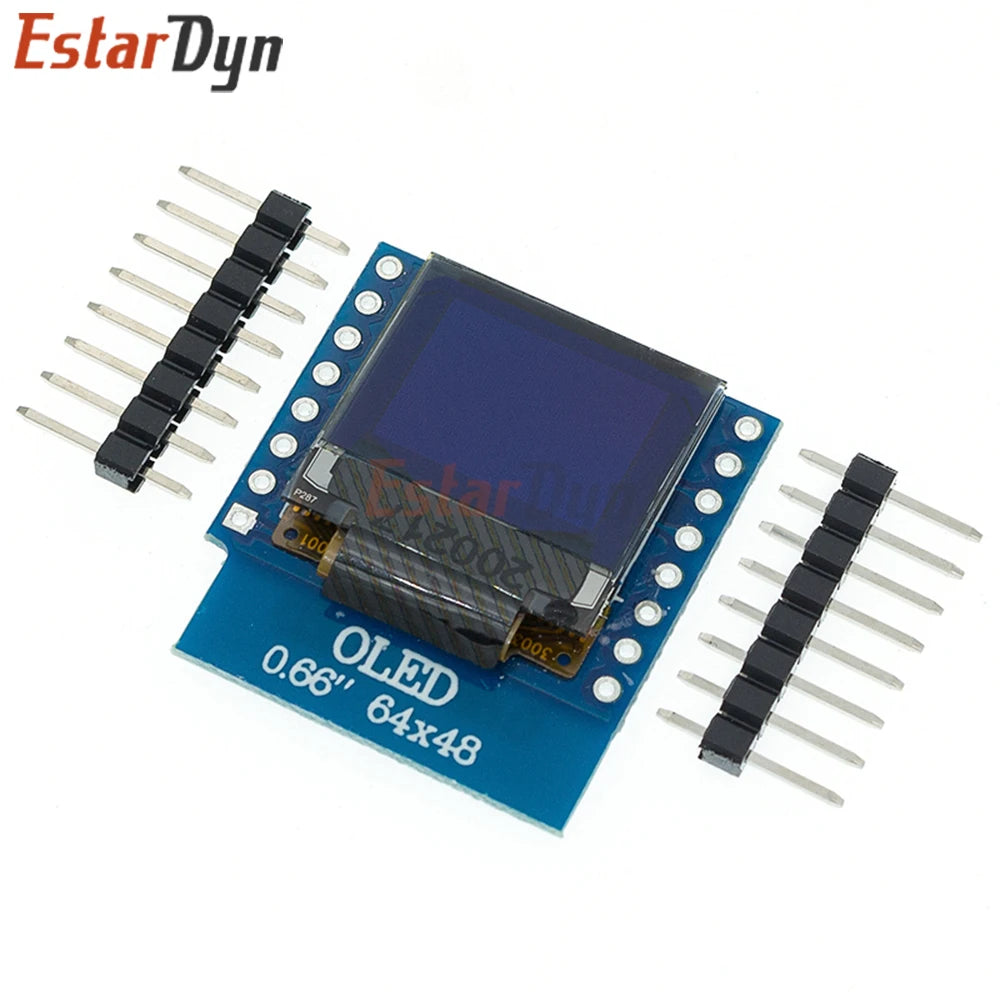0.66 inch OLED Display Module for WEMOS D1 Mini ESP32, 64x48 Pixels I2C/IIC Interface SSD1306 Driver, Compatible with