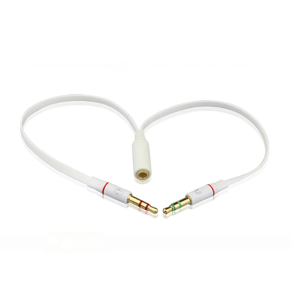3.5mm PC Computer Audio Cable Earphone Cable Conversion Microphone Headset Converter Cable Headphone Jack Adapter Aux Splitter