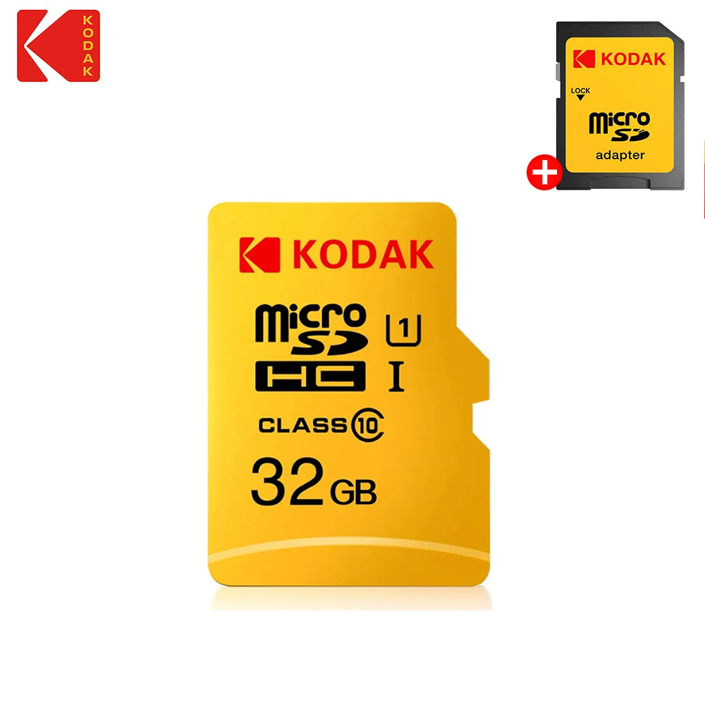 KODAK Micro SD Card 32GB 64GB 128GB V30 U3 4K Yellow for Dash Cam Driving Recorder TF Card