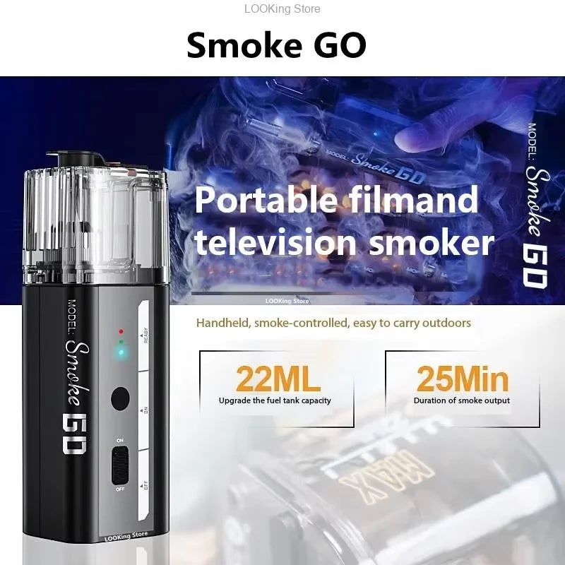 LENSGO Smoke GO 30W Handheld Fog Machine Portable Smoke Dry Ice Smoke Effect Fog Machine for Short Video