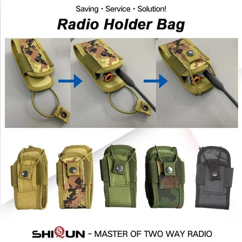 MSC 20H Tactical Molle Handheld Radio Pouch Waist Bag Holder Pocket Portable Ham Radio Holster Bag Colorful 5R Radio Accessories
