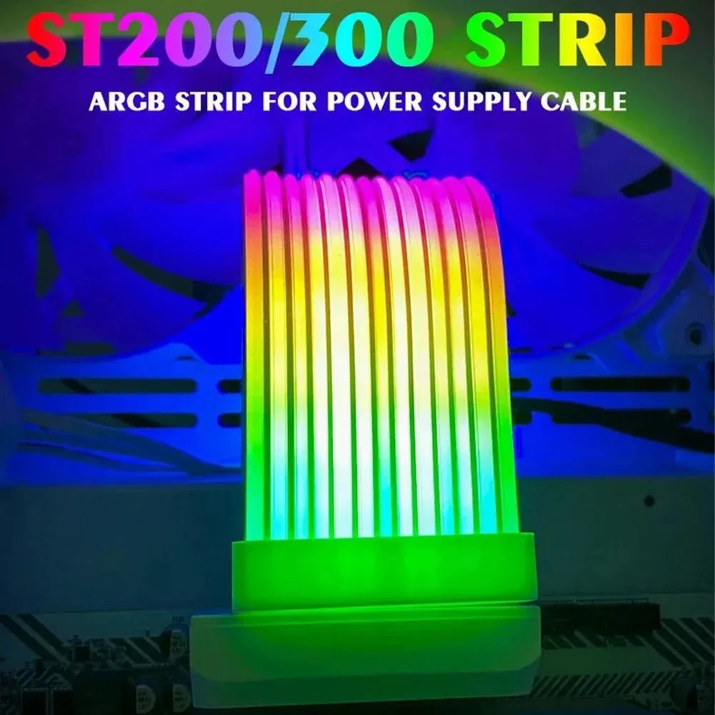 Suitable for Power Cables, Pc Rgb Light Strip, Pc Rgb Gpu 5V 3Pin Argb Synchronized Pc Extension Cable, Compatible with 6-Pin, 8-Pin, 12-Pin, 16-Pin, 24-Pin