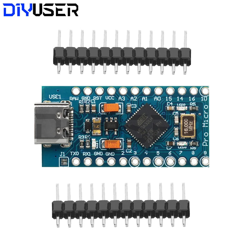 MICRO/MINI/TYPE-C USB ATMEGA32U4 Module 5V 16MHz Board ATMEGA32U4-AU/MU Controller Pro-Micro Replace Pro Mini