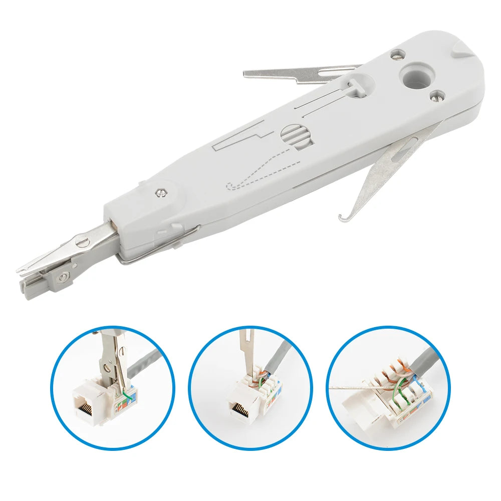 Multifunction Krone Type Network Wire Cat5 & Telephone Insertion Impact Terminal Tools 110 Punch Down Tool
