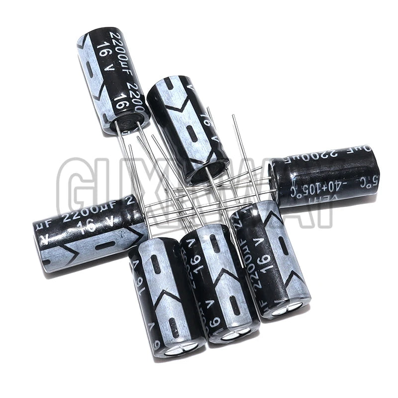 10pcs 2200uF 16V 2200MFD 16Volt Aluminum Electrolytic Capacitor Radial 2200uf 16v 2200uf16v 16v2200uf