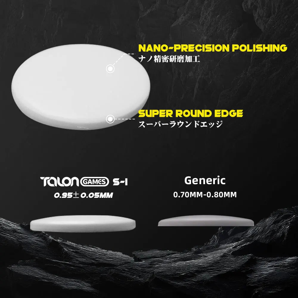 TALONGAMES Mouse Skates for Glass Mousepads,High-Density PTFE,Universal Round Dots 6.5mm 40pcs,Ultra-Smooth Glide,Silent Design