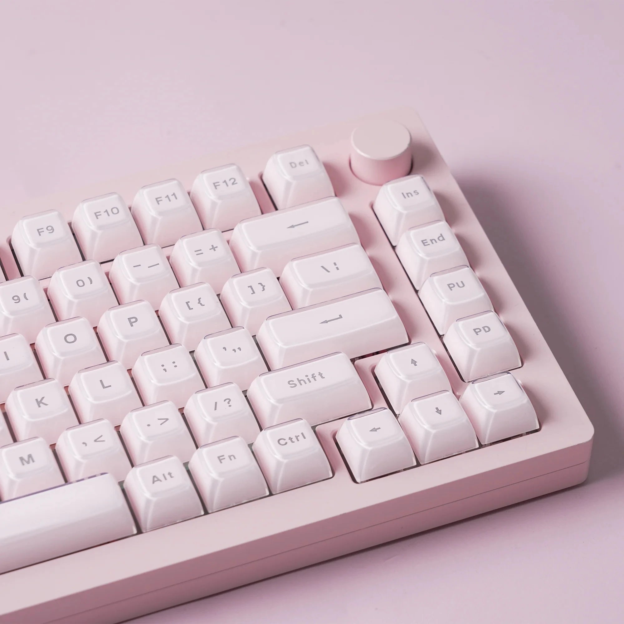 OEM Profile Pink Jello Crystal Keycap Translucent Clear Keyboard Keycap for Cherry Gateron MX Switches Mechanical Gamer Keyboard