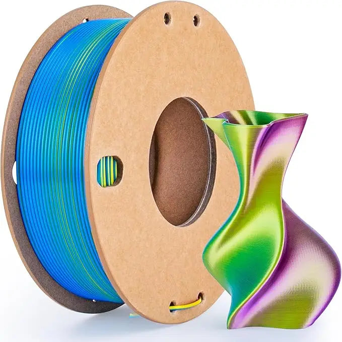 Multicolor 3D Printer Filament,Dual/Tri/Twist/Magic Color 1.75mm PLA Shiny Printing Filament,250g(0.55lbs) Fit FDM 3D Printer