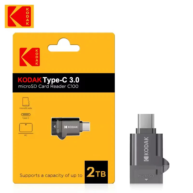 KODAK Micro SD Card 32GB 64GB 128GB V30 U3 4K Yellow for Dash Cam Driving Recorder TF Card